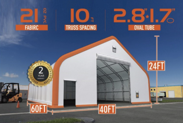 60'x40' Hills Industrial Drive Through - Double Truss - Image 3
