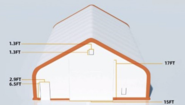 60'x40' Hills Industrial Drive Through - Double Truss - Image 16
