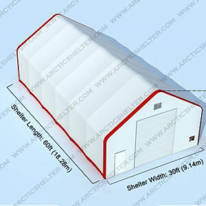 Prairie Shelters - 60x30x22 Pro Peak Double Truss(angle)